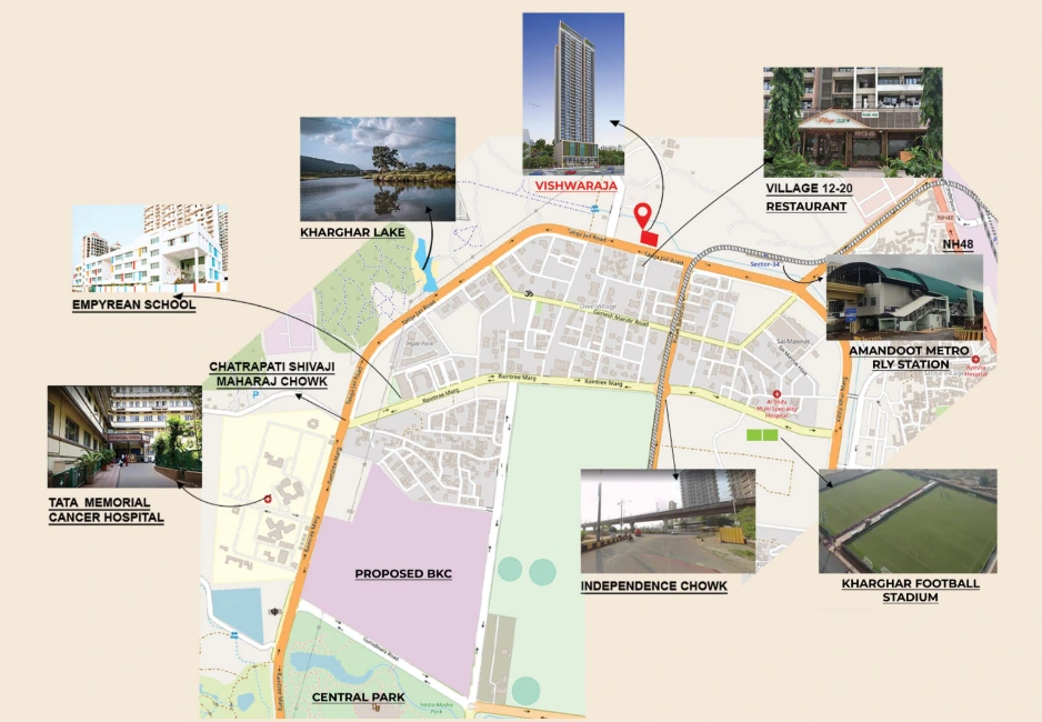 Vishwaraja Kharghar Location