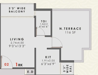 1 rk floor plan vms york